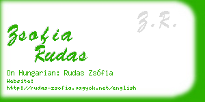 zsofia rudas business card